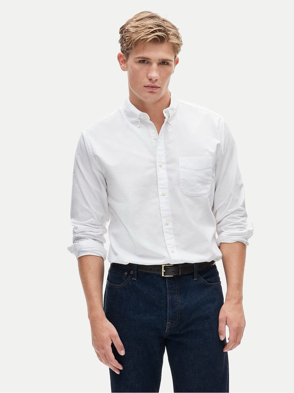 J. Crew Broken-in organic cotton oxford shirt White Size M NWT $98 BE996